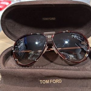Tom Ford Cyrille Tf109 Sunglasses in Brown & Gold